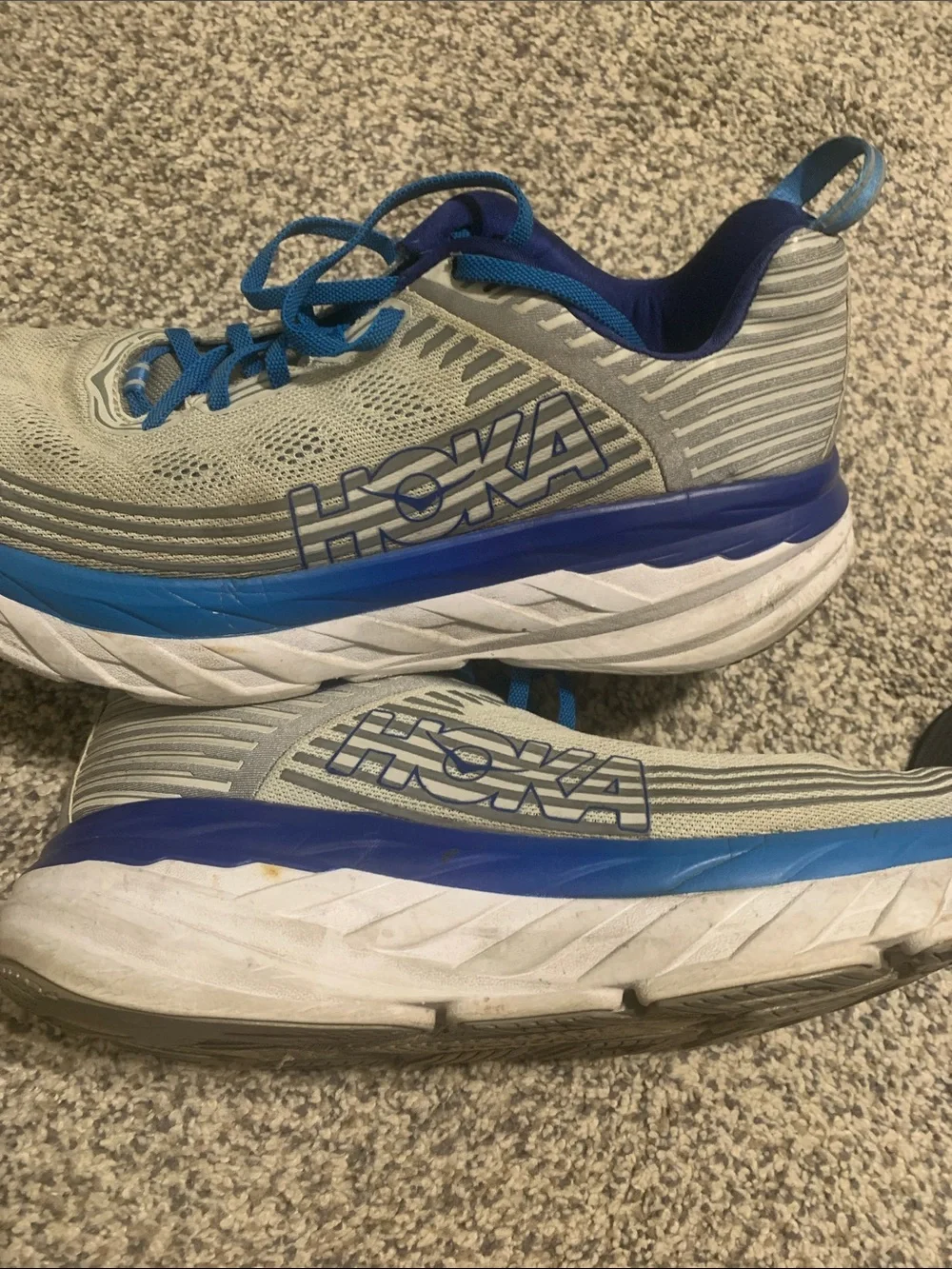 Hoka One One light gray
